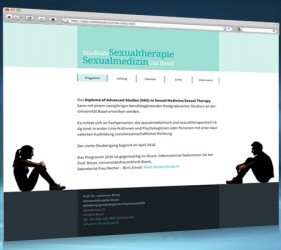 University Basel (CH), studies of sexual therapy and sexual medicine – web design