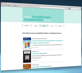 University Basel (CH), studies of sexual therapy and sexual medicine – web design