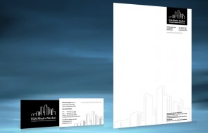TGA Rhein-Neckar business card and letterhead